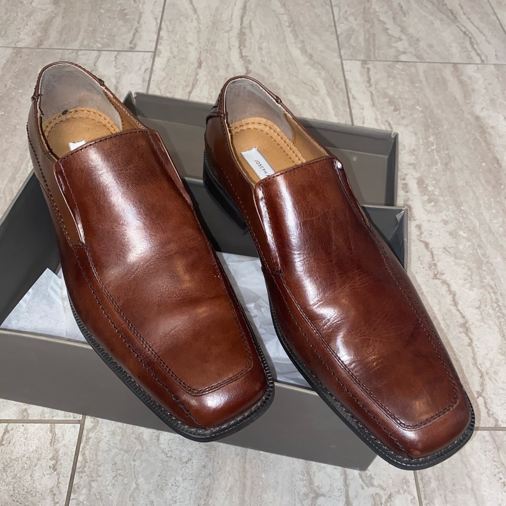Joseph Abboud Brown Leather Dress Shoe